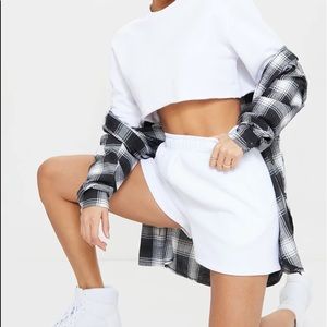PRETTYLITTLETHING white comfy shorts worn once!!!